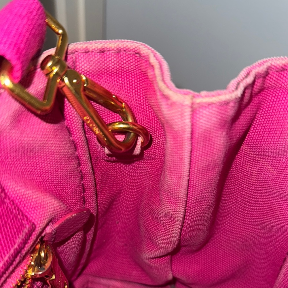 Prada Pink Canvas Crossbody Tote - Picture 6 of 13